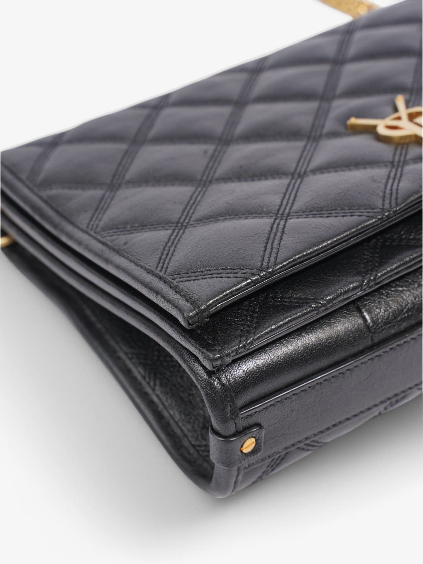 Saint Laurent Becky Mini Chain Bag Black Lambskin Leather Mini