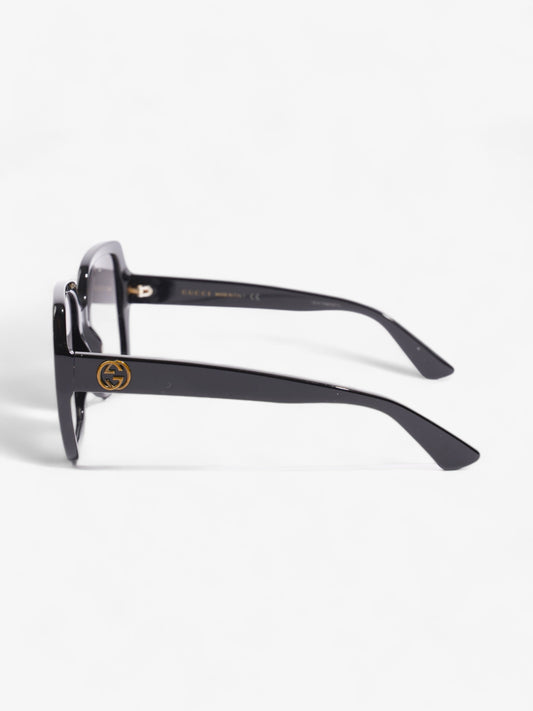 Gucci Square Sunglasses Black Acetate 140mm