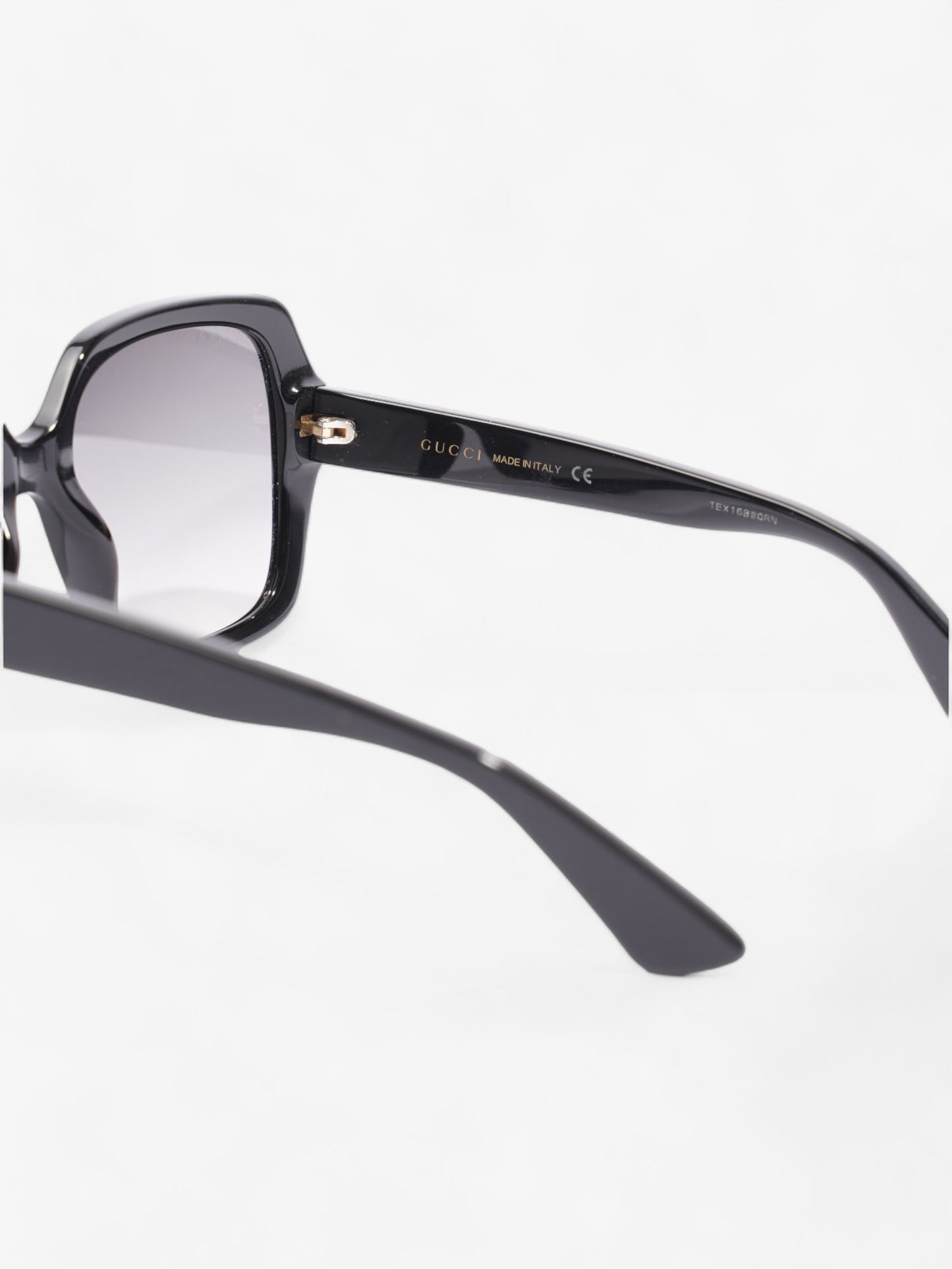 Gucci Square Sunglasses Black Acetate 140mm