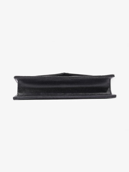 Saint Laurent Cassandre Chain Wallet Black Calfskin Leather