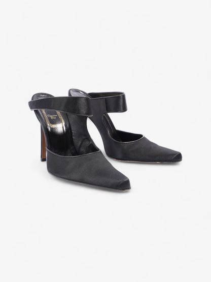 Christian Dior Strap Pointed Heels 110mm Black Satin EU 39 UK 6
