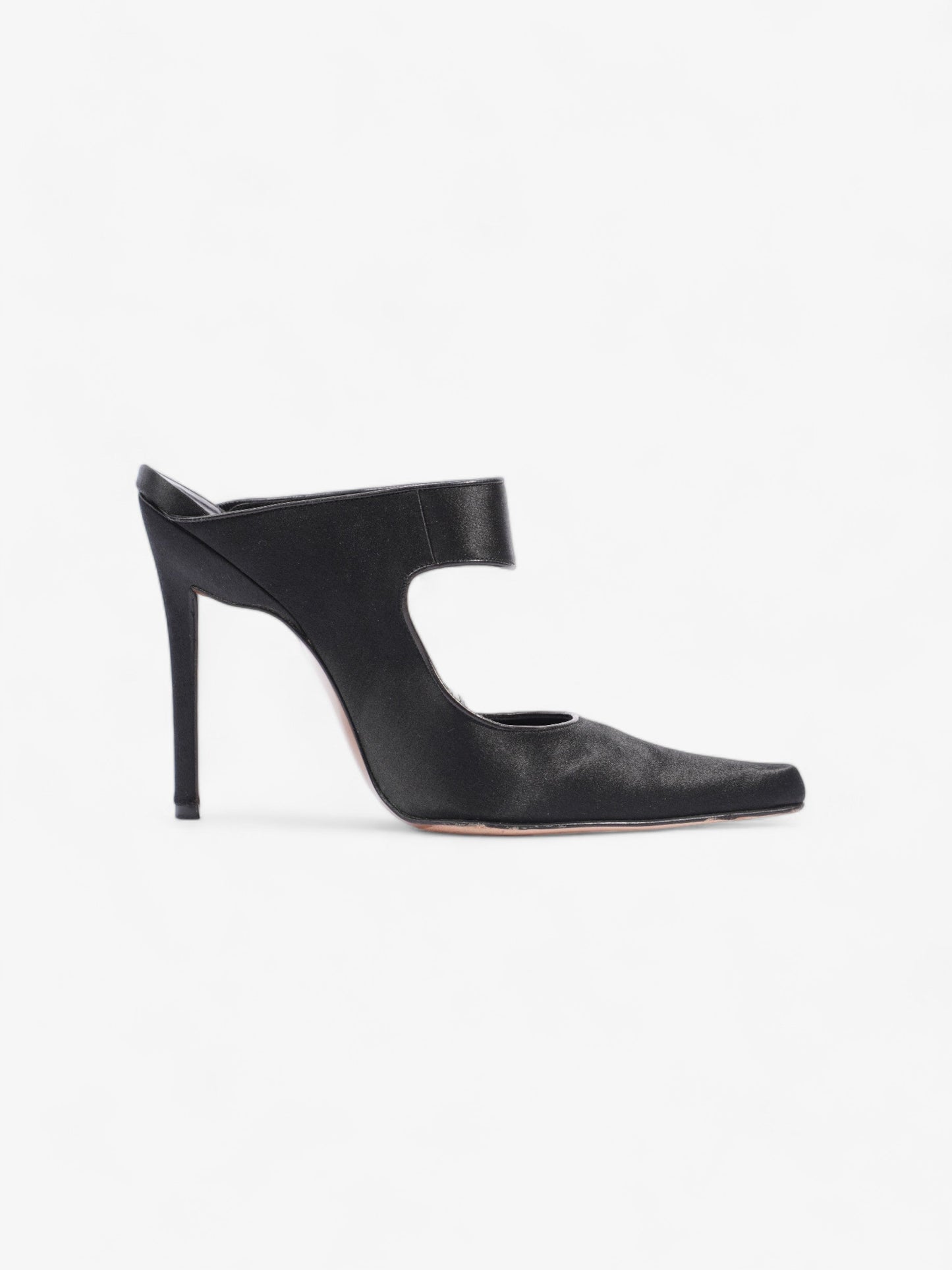 Christian Dior Strap Pointed Heels 110mm Black Satin EU 39 UK 6