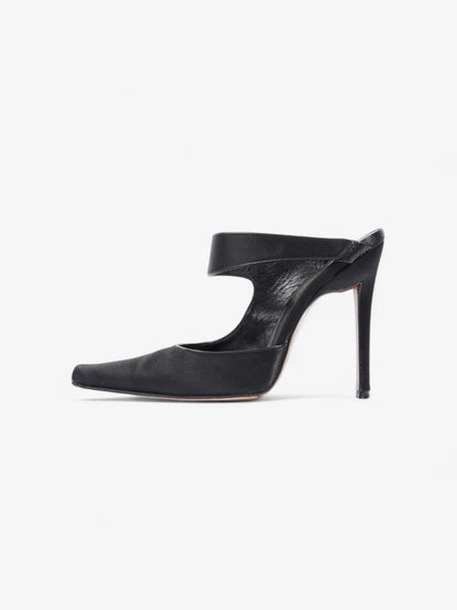 Christian Dior Strap Pointed Heels 110mm Black Satin EU 39 UK 6