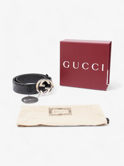 Gucci Interlocking G Belt Black Leather 105cm 42"