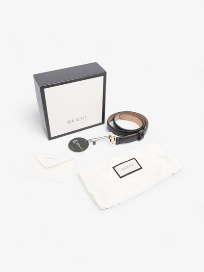Gucci Interlocking G Thin Belt Black Leather 75cm 30"