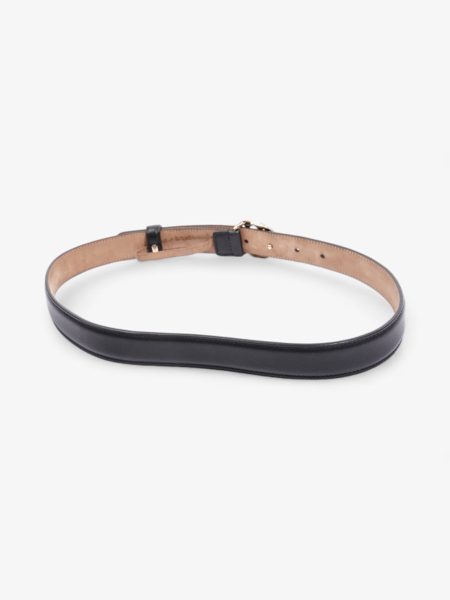 Gucci Interlocking G Thin Belt Black Leather 75cm 30"