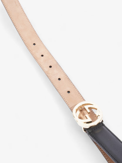 Gucci Interlocking G Thin Belt Black Leather 75cm 30"