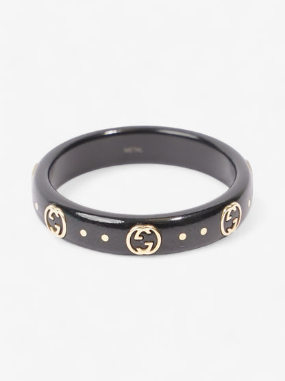 Gucci GG Icon Ring Black / Yellow Gold Base Metal 15 (Circumference - 55mm)