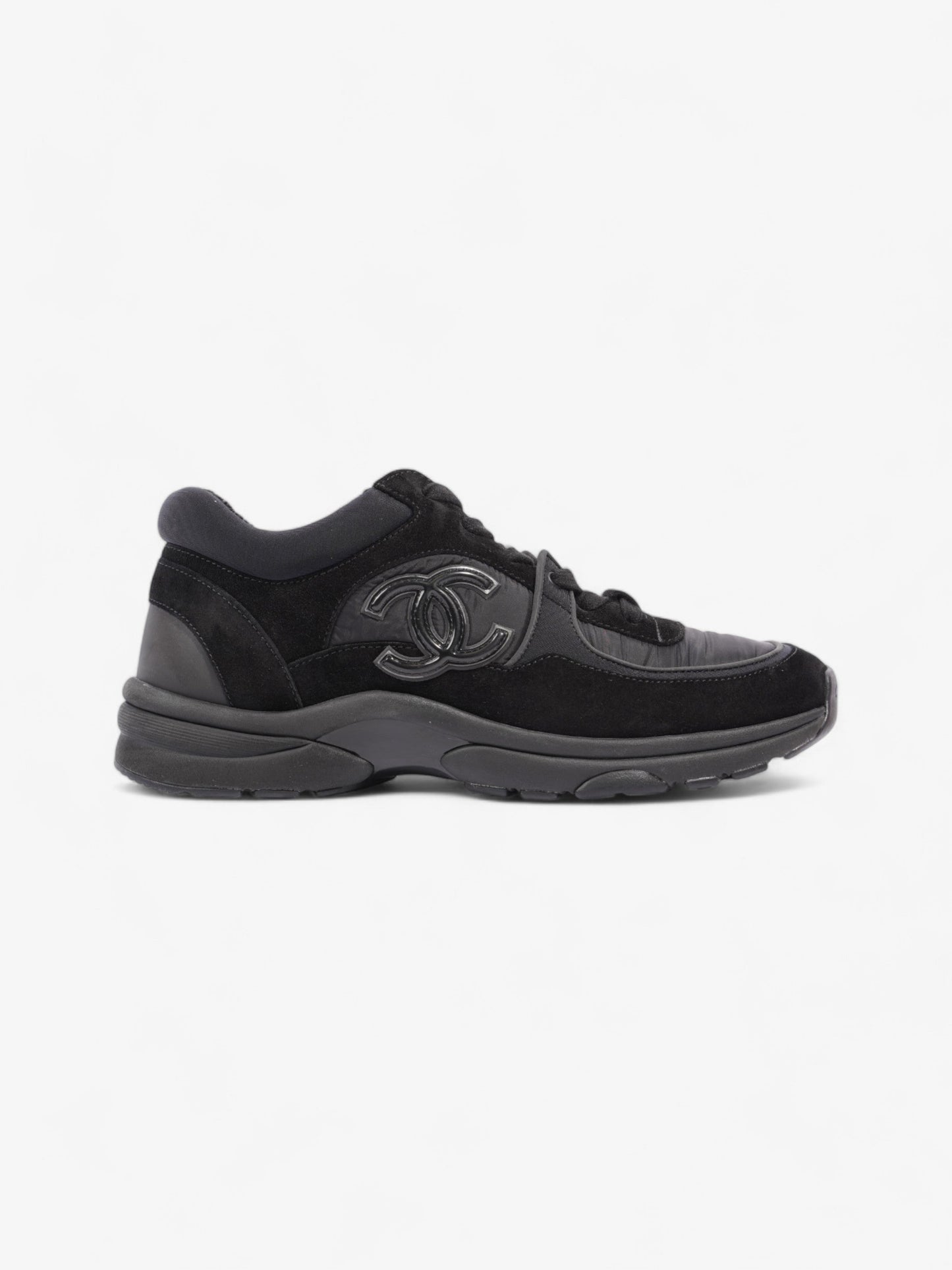 Chanel CC Logo Sneakers Black Suede EU 37.5 UK 4.5
