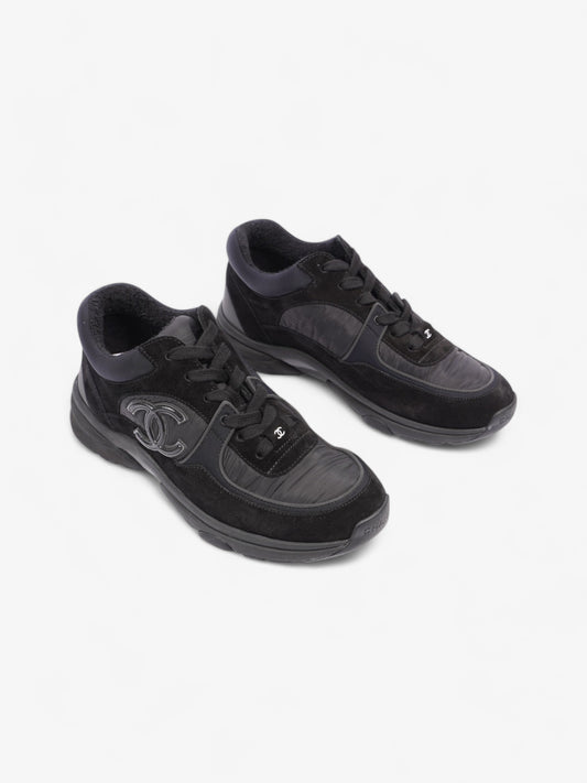 Chanel CC Logo Sneakers Black Suede EU 37.5 UK 4.5