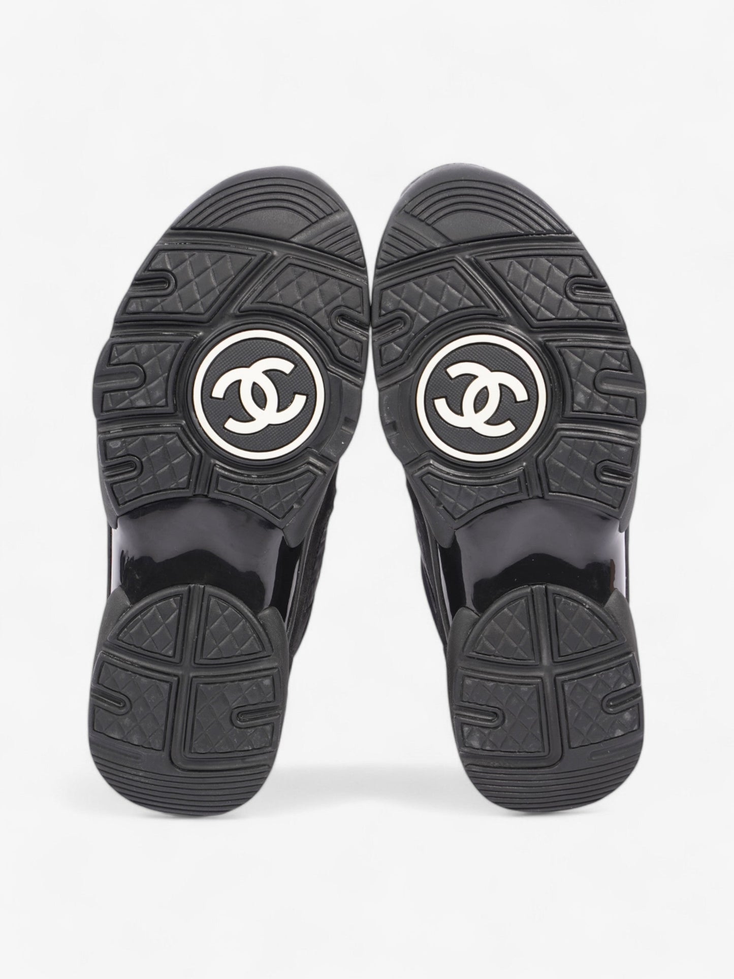 Chanel CC Logo Sneakers Black Suede EU 37.5 UK 4.5