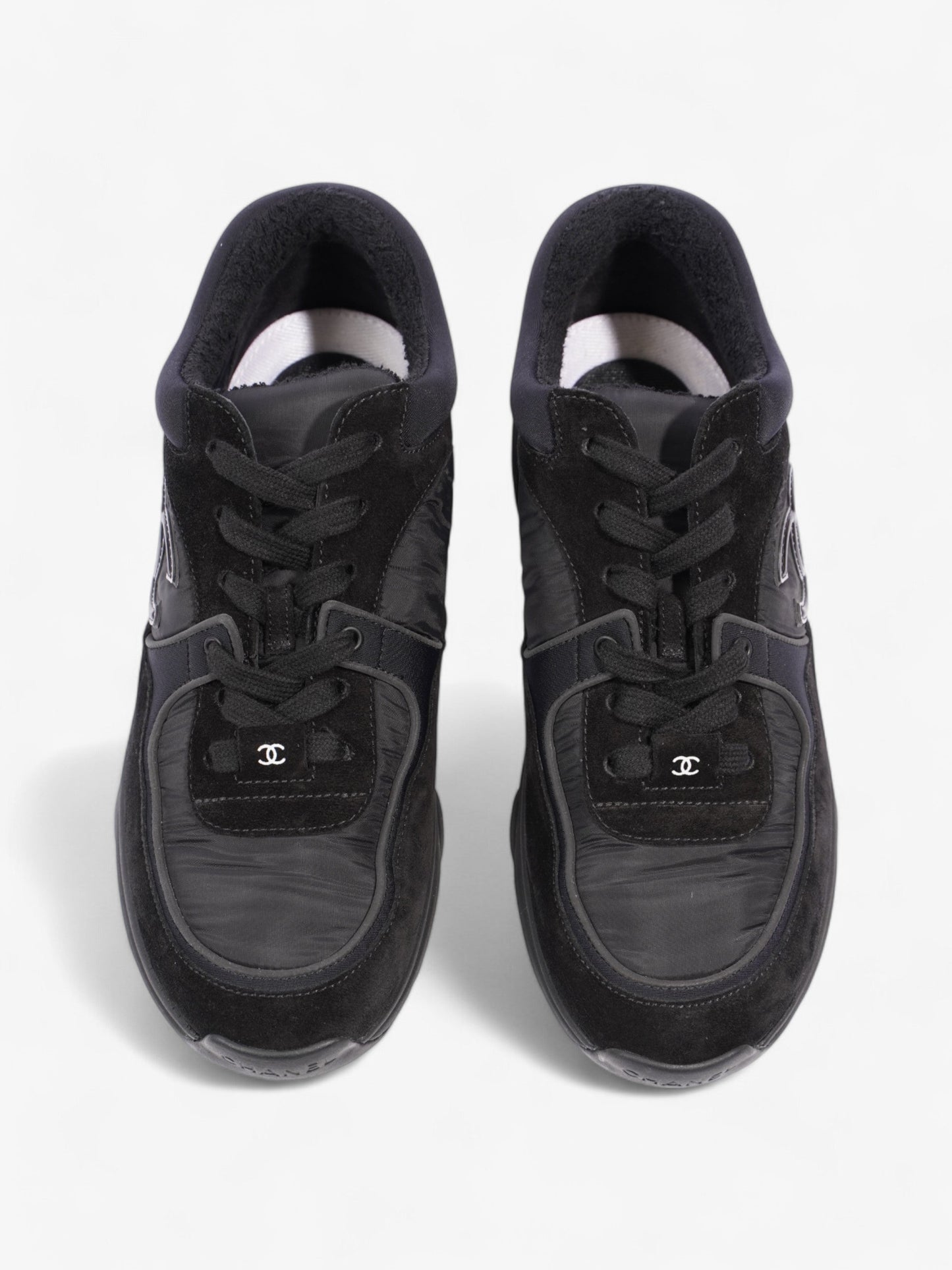 Chanel CC Logo Sneakers Black Suede EU 37.5 UK 4.5