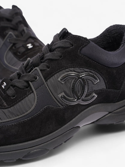 Chanel CC Logo Sneakers Black Suede EU 37.5 UK 4.5