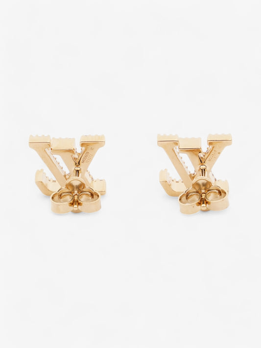 Louis Vuitton LV Iconic Earrings Gold / White Base Metal