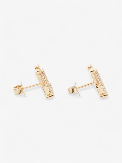 Louis Vuitton LV Iconic Earrings Gold / White Base Metal