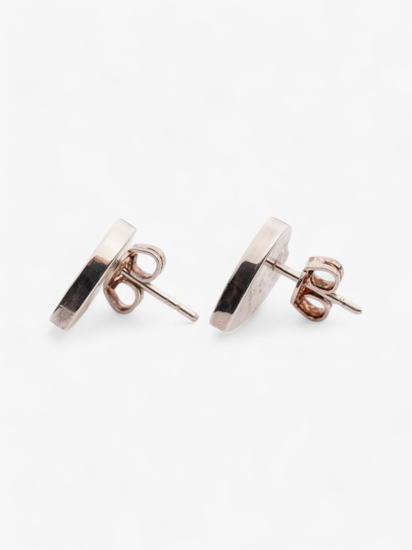 Gucci Trademark Heart Earrings Silver Silver Sterling