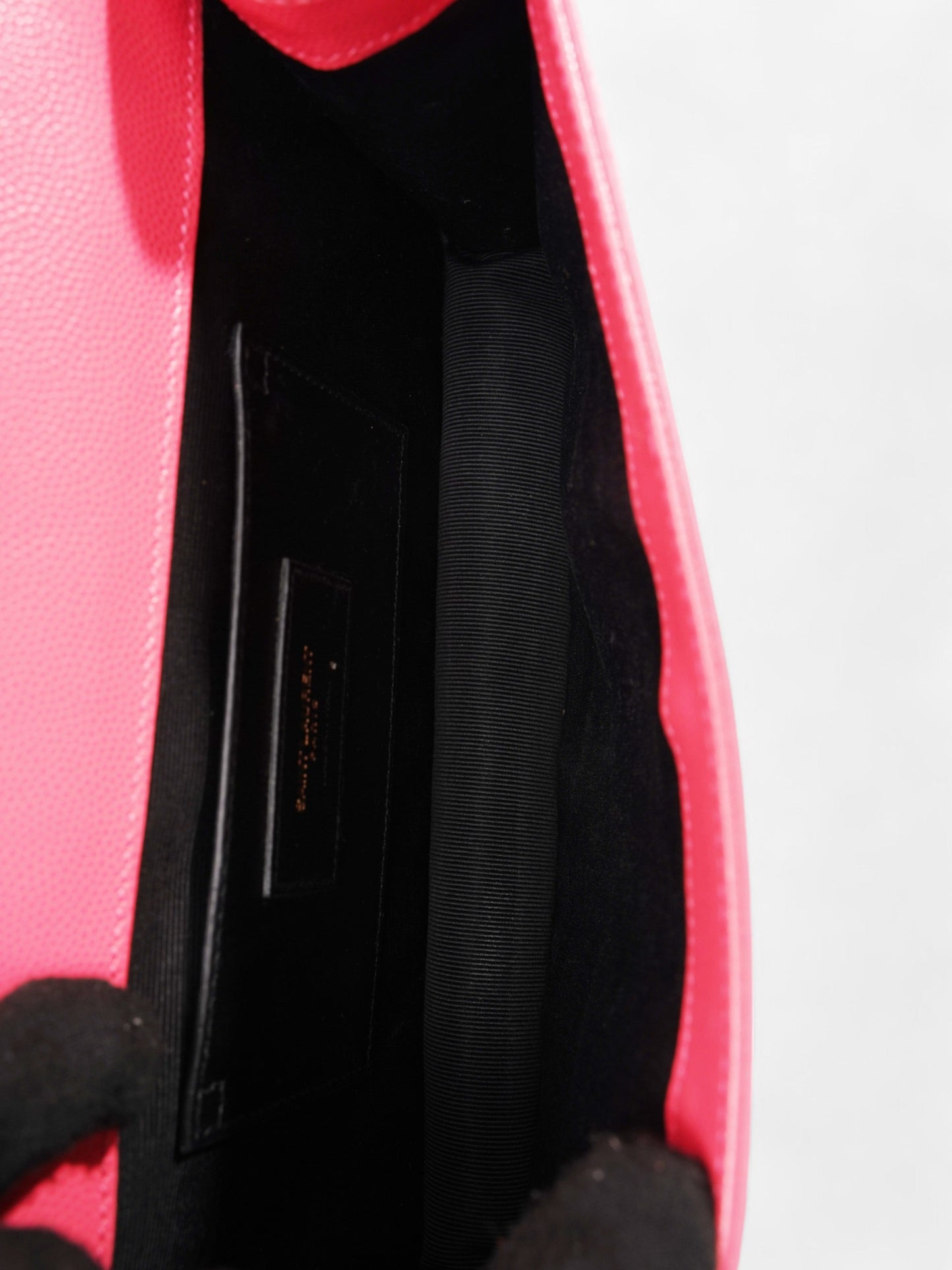 Saint Laurent Kate Neon Pink Grained Leather