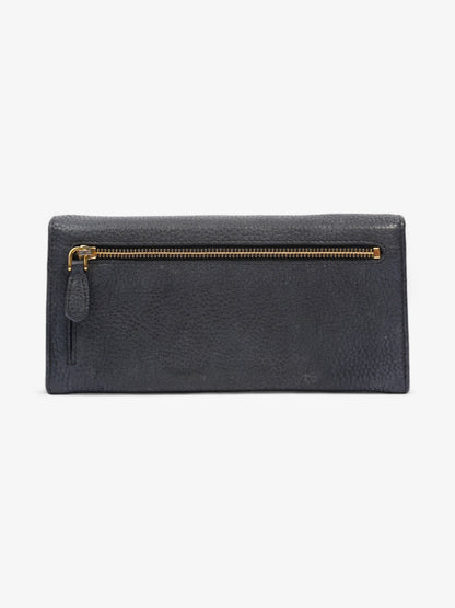 Prada Continental Wallet Dark Grey Leather