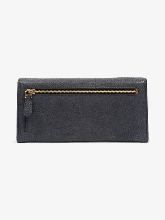 Prada Continental Wallet Dark Grey Leather