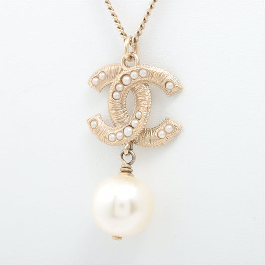 Chanel Coco Mark Long Pearl Drop Necklace Costume Jewellery