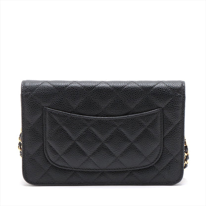 Chanel Caviar Wallet On Chain WOC Black (microchipped)