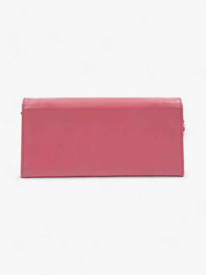 Prada Wallet On Chain Pink Saffiano Leather