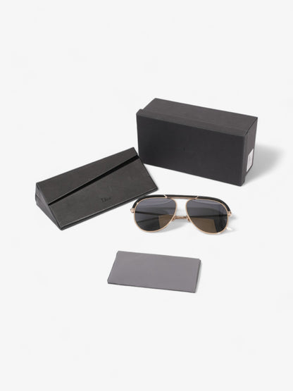 Christian Dior DiorDesertic Sunglasses Black / Gold Acetate 145mm