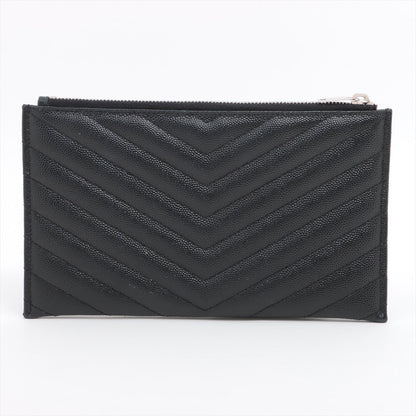 Saint Laurent Black Grained Leather Pouch