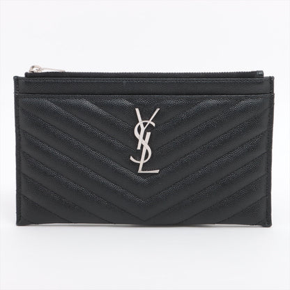 Saint Laurent Black Grained Leather Pouch