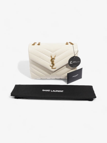 Saint Laurent LouLou Blanc Vintage Calfskin Leather Small