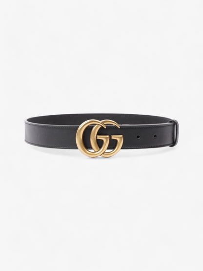Gucci GG Marmont Thin Belt Black Leather 70cm 28"