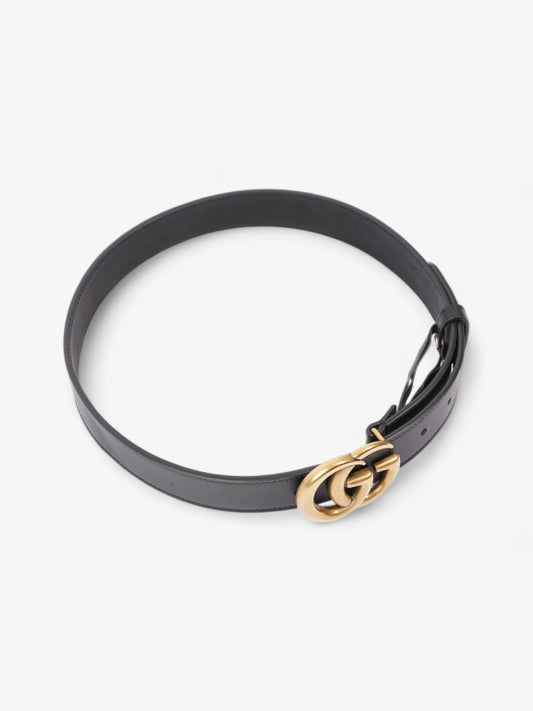 Gucci GG Marmont Thin Belt Black Leather 70cm 28"