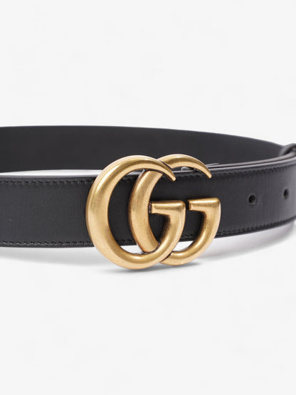 Gucci GG Marmont Thin Belt Black Leather 70cm 28"