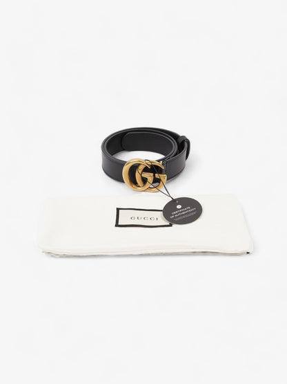Gucci GG Marmont Thin Belt Black Leather 70cm 28"