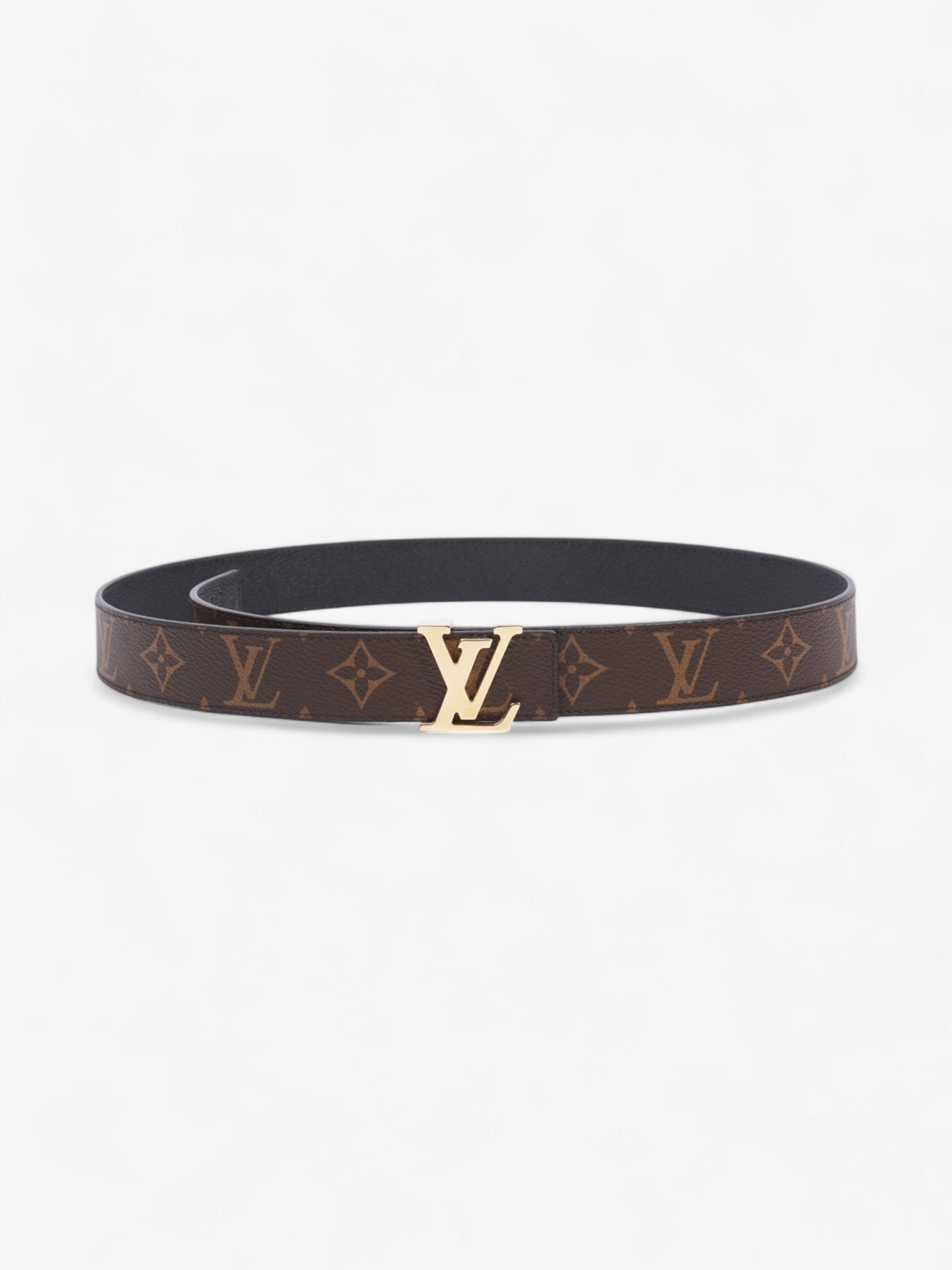 Louis Vuitton 30mm Reversible Belt Monogram / Black Coated Canvas 85cm 34"
