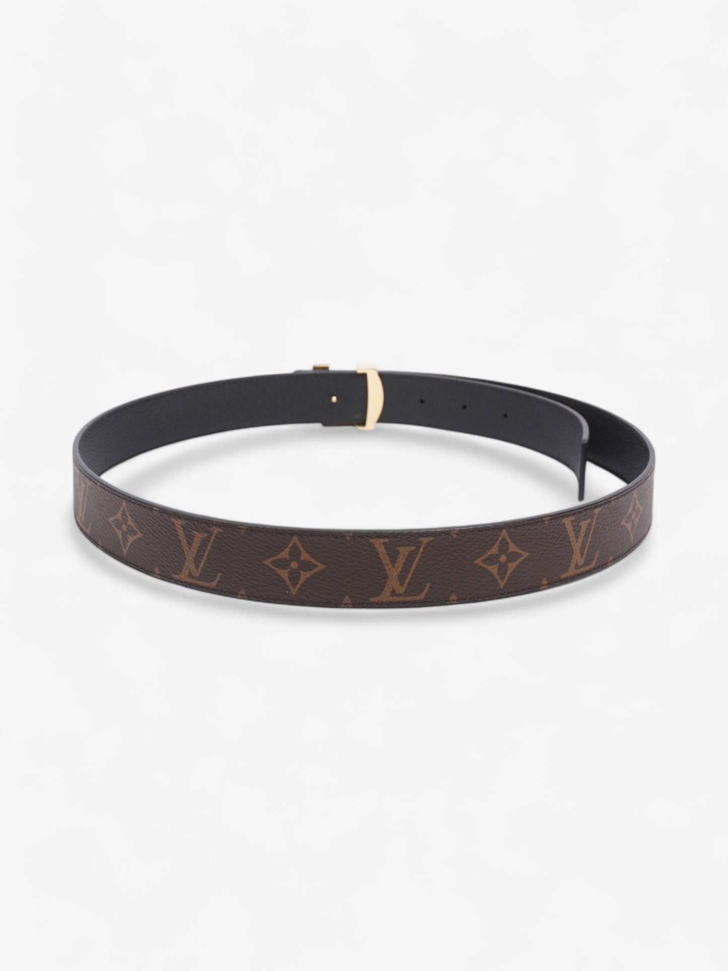 Louis Vuitton 30mm Reversible Belt Monogram / Black Coated Canvas 85cm 34"