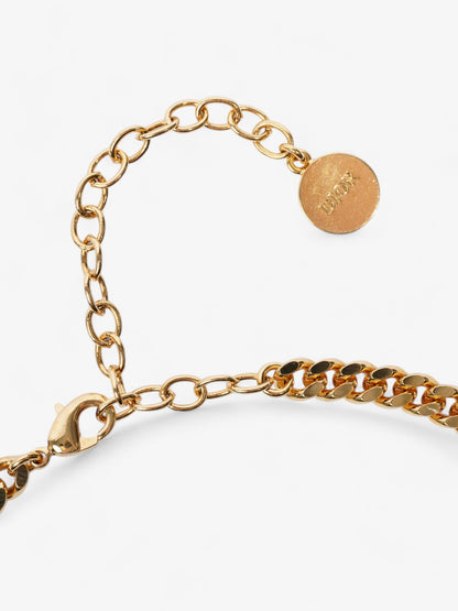 Christian Dior Dior Pearl Detailed Necklace Gold Base Metal