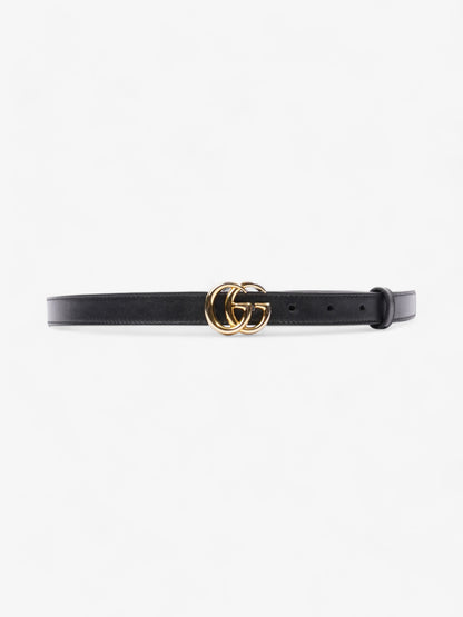 Gucci GG Marmont Thin Belt Black / Gold Leather 90cm / 36"