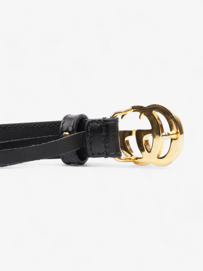 Gucci GG Marmont Thin Belt Black / Gold Leather 90cm / 36"