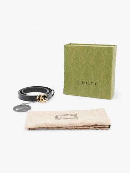 Gucci GG Marmont Thin Belt Black / Gold Leather 90cm / 36"