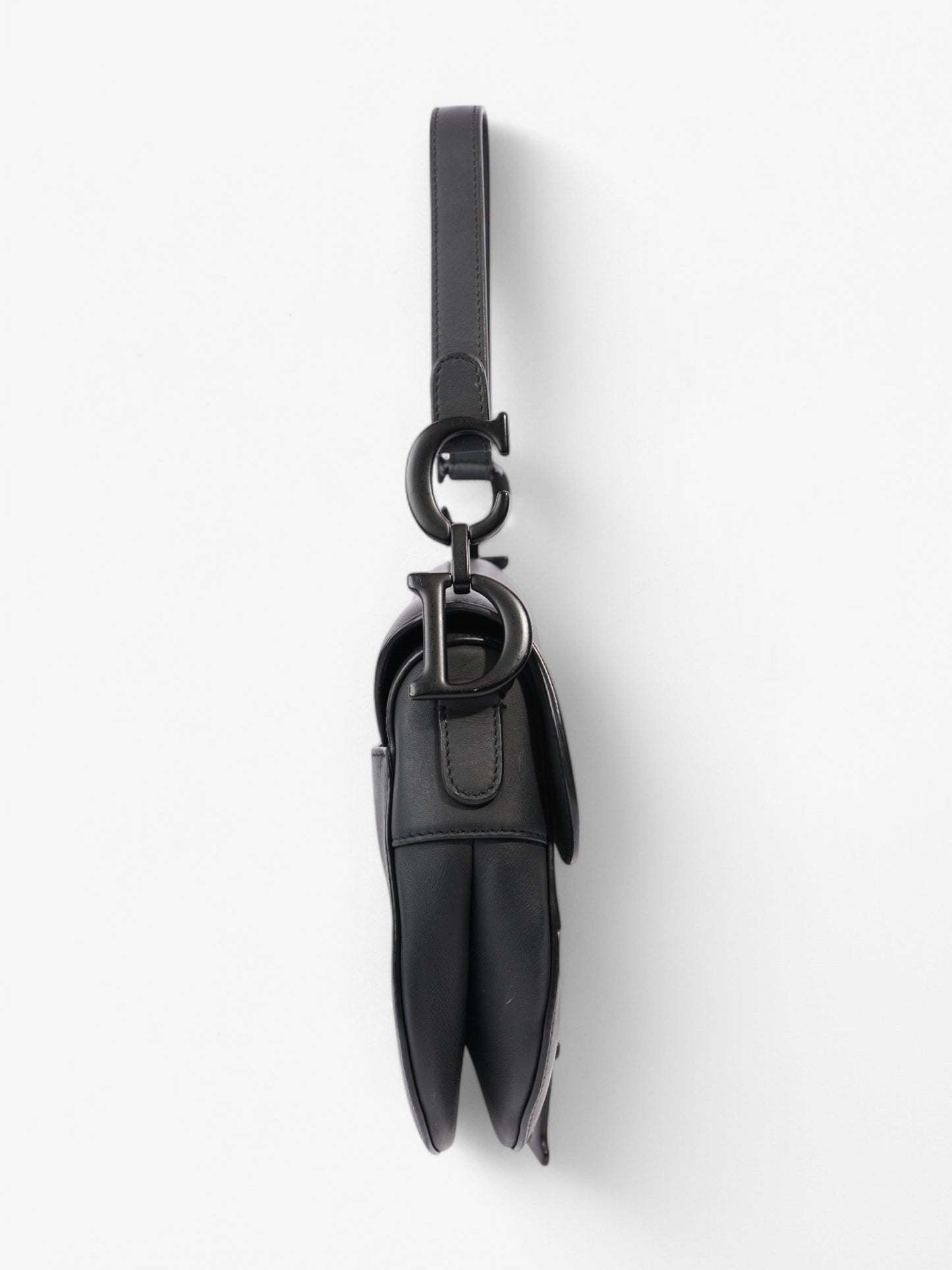 Christian Dior Saddle Bag Black Leather