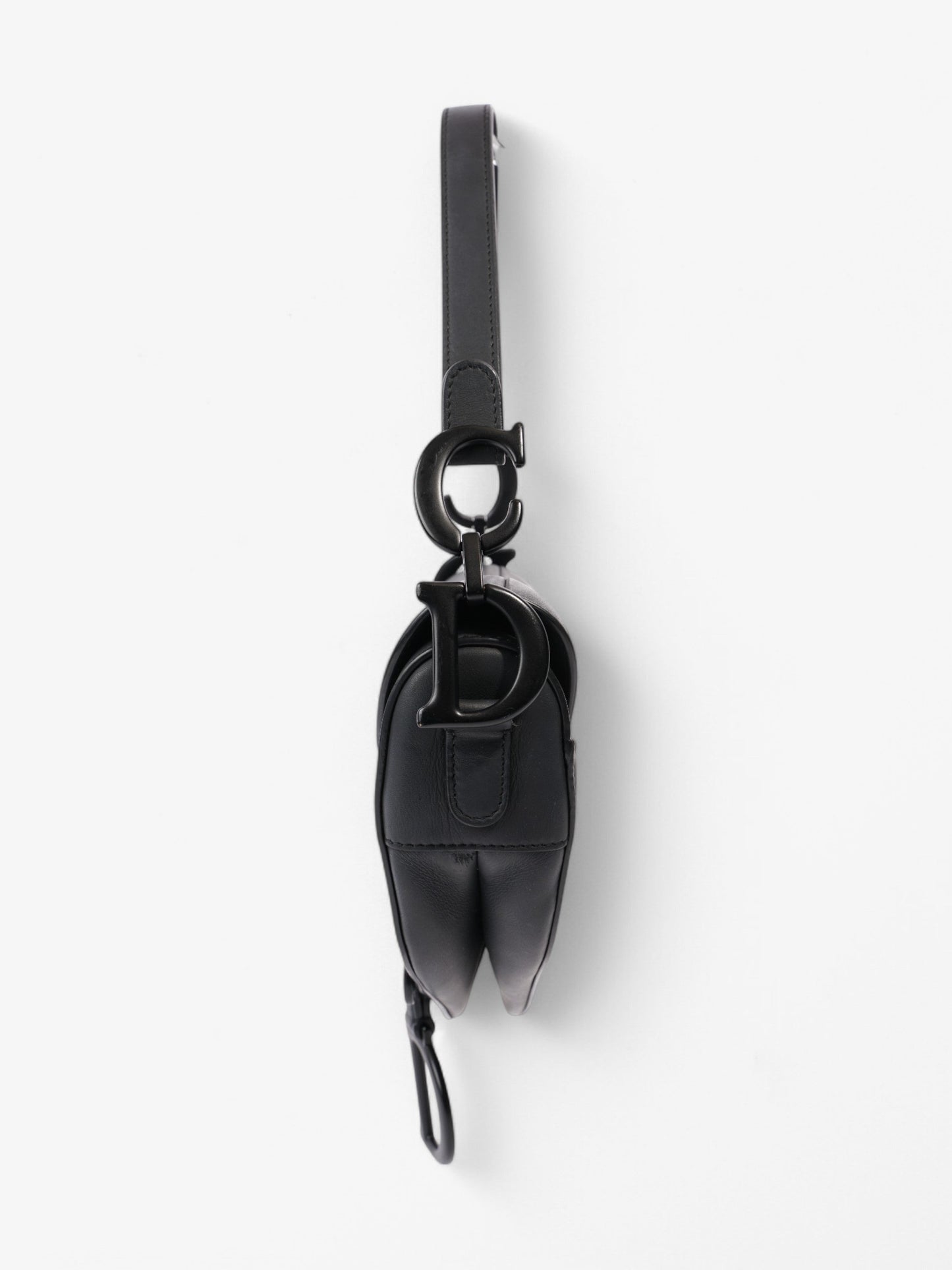 Christian Dior Saddle Bag Black Leather