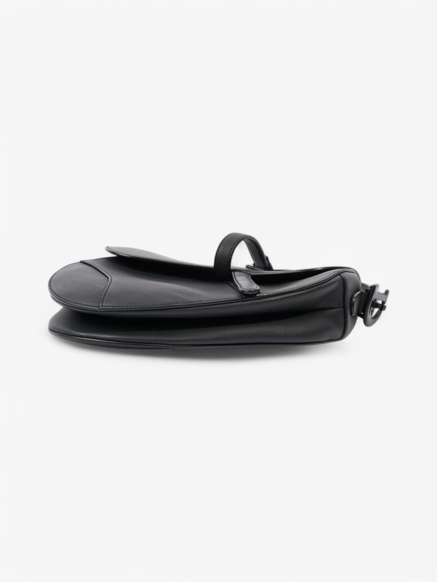 Christian Dior Saddle Bag Black Leather