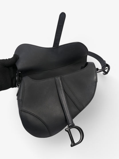 Christian Dior Saddle Bag Black Leather