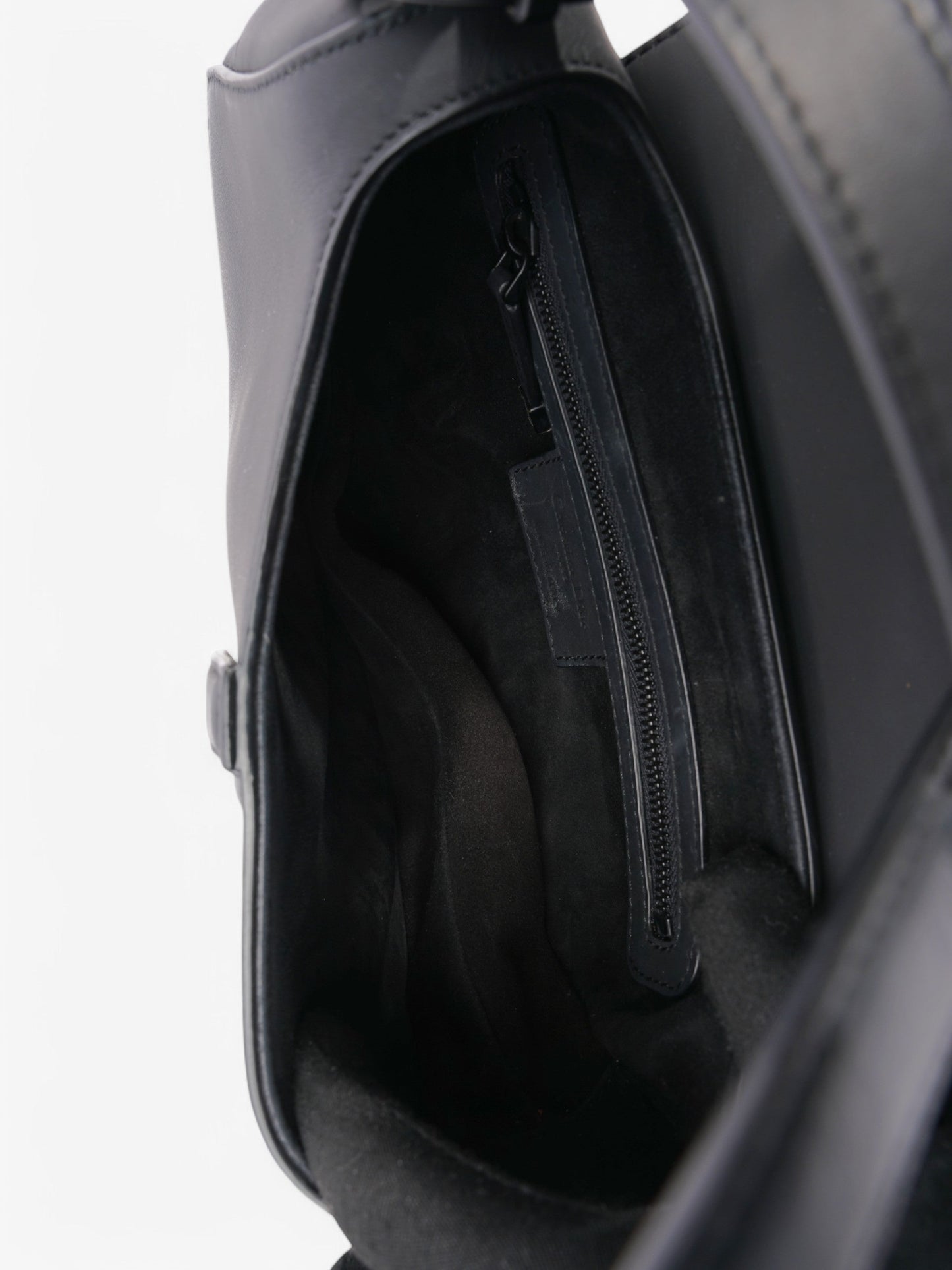 Christian Dior Saddle Bag Black Leather