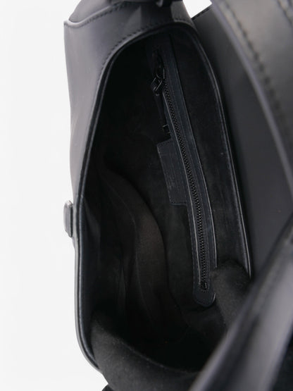 Christian Dior Saddle Bag Black Leather