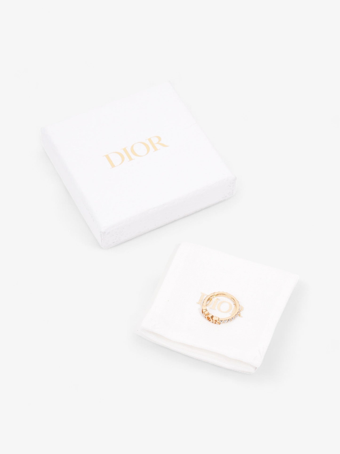 Christian Dior Dio(r)evolution Ring Gold / White Base Metal Large