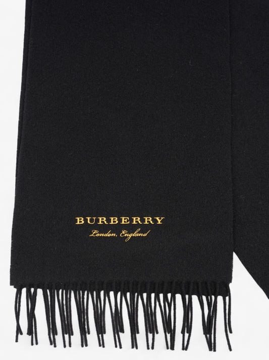 Burberry Logo Scarf Black / Yellow Cashmere
