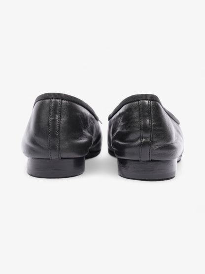 Chanel CC Ballerina Pumps Black Leather EU 37.5 UK 4.5