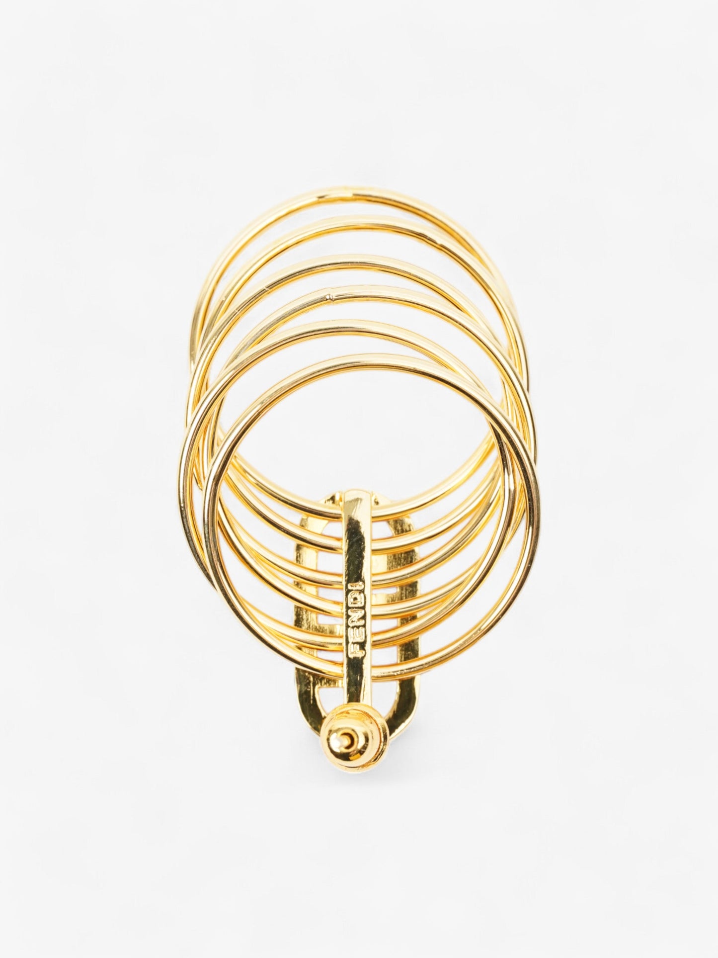 Fendi FF Six Hoop Gold / White Base Metal